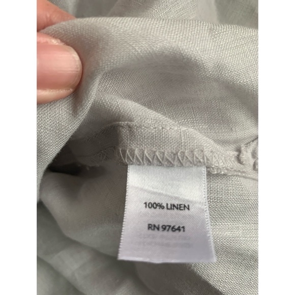 J Jill Linen Gray Long Sleeved Tunic Women’s Size Medium - Picture 4 of 5